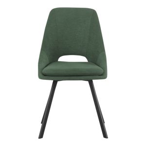 Initiate chair with fabric, green-black metal leg, 48x57x85cm