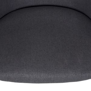 Chair Isiah Hm9615,01 gray textile with black metal legs 56x56x76hcm