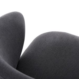 Chair Isiah Hm9615,01 gray textile with black metal legs 56x56x76hcm