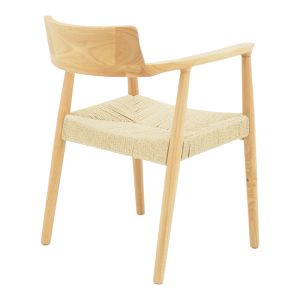 Jojene chair made of rubber wood and rope in a natural shade 58x54x79cm