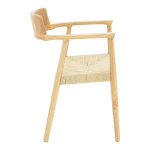 Jojene chair made of rubber wood and rope in a natural shade 58x54x79cm