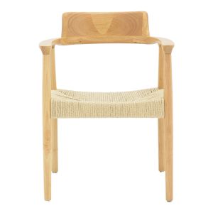 Jojene chair made of rubber wood and rope in a natural shade 58x54x79cm