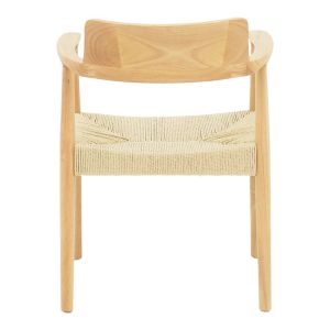 Jojene chair made of rubber wood and rope in a natural shade 58x54x79cm
