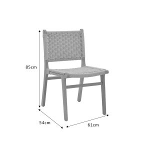Chair Juliennatural rubber wood 61x54x85cm