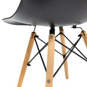 Chair Julita Art Wood Pp Black-natural Leg 41x46x83cm