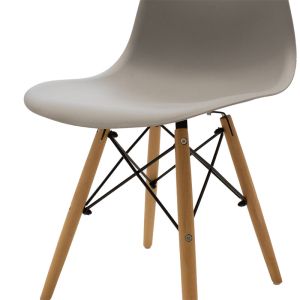 Chair Julita Art Wood Pp Grey-natural Leg 41x46x83cm