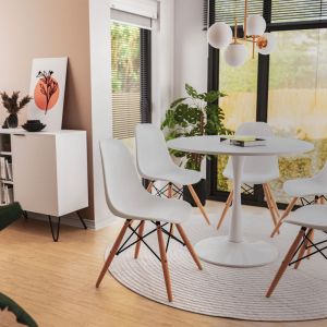 Chair Julita Art Wood Pp White-natural Leg 41x46x83cm