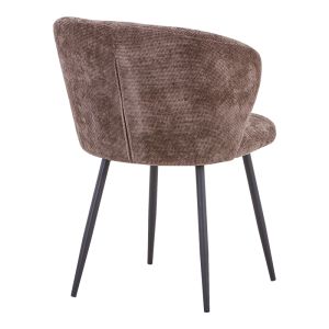 Karg chair anthracite fabric-black metal legs 57x62x80cm