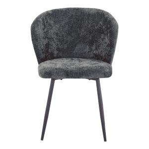 Стол Karg, сив, плат, крака, черен, метал, 57x62x80 см