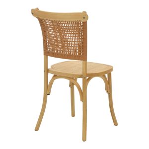 Karley chair natural beech-natural rattan seat 48x52x89cm