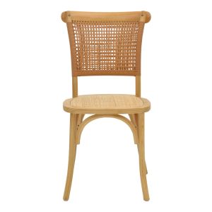 Karley chair natural beech-natural rattan seat 48x52x89cm
