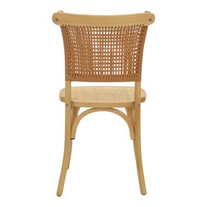 Karley chair natural beech-natural rattan seat 48x52x89cm