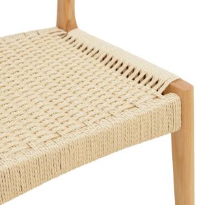 KARLINDA CHAIR, NATURAL BEECH - NATURAL COLOR ROPE, 47.5X55X81CM