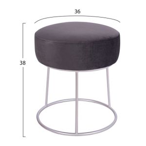 Karlo chair gray with silver base Hm8411,01