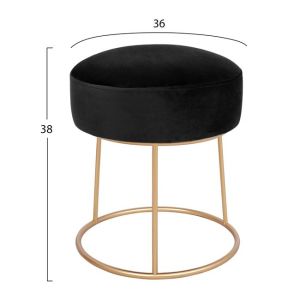 Karlo chair black with gold base Hm8411,04