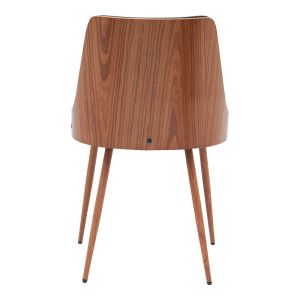 Korome chair black pu-walnut metal legs 50x58.5x78cm