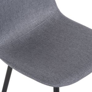 Chair Leonardo Hm00100,26 Gray Fabric Black Metal Legs 42x49,5x89hcm