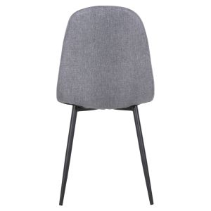 Chair Leonardo Hm00100,26 Gray Fabric Black Metal Legs 42x49,5x89hcm