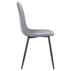 Chair Leonardo Hm00100,26 Gray Fabric Black Metal Legs 42x49,5x89hcm