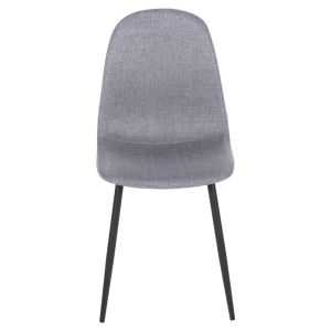 Chair Leonardo Hm00100,26 Gray Fabric Black Metal Legs 42x49,5x89hcm