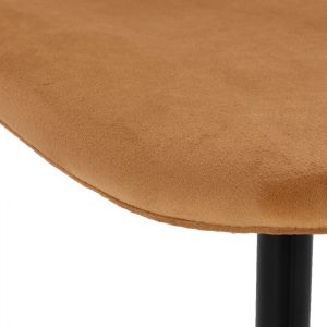 Chair Leonardo plush mustard 45x47x87cm ημ00100,09
