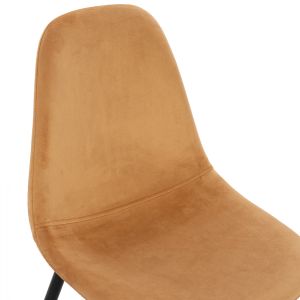 Chair Leonardo plush mustard 45x47x87cm ημ00100,09