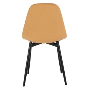 Chair Leonardo plush mustard 45x47x87cm ημ00100,09