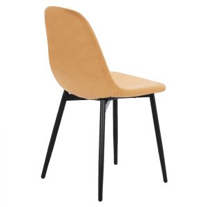 Chair Leonardo plush mustard 45x47x87cm ημ00100,09