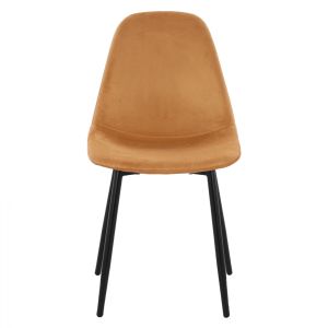 Chair Leonardo plush mustard 45x47x87cm ημ00100,09