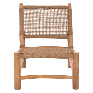 Londer Hm5986 chair made of solid teak wood and synthetic rattan 63x77x77hcm
