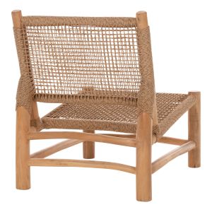 Londer Hm5986 chair made of solid teak wood and synthetic rattan 63x77x77hcm