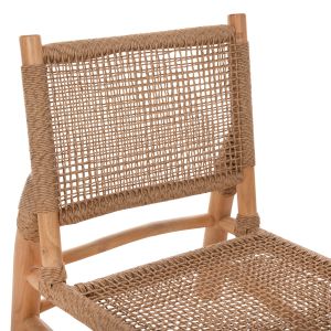 Londer Hm5986 chair made of solid teak wood and synthetic rattan 63x77x77hcm