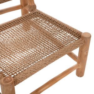 Londer Hm5986 chair made of solid teak wood and synthetic rattan 63x77x77hcm