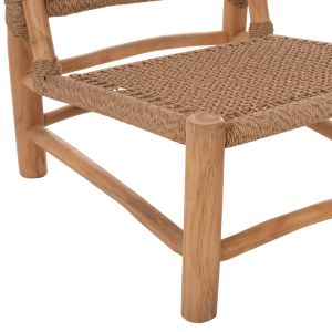 Londer Hm5986 chair made of solid teak wood and synthetic rattan 63x77x77hcm