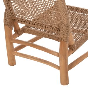 Londer Hm5986 chair made of solid teak wood and synthetic rattan 63x77x77hcm