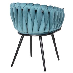 Chair Luanda Vivian plush turquoise Hm8741,05 60x54x78