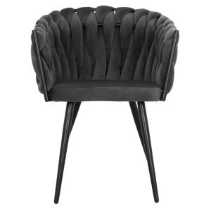 Chair Luanda Vivian gray plush Hm8741,01 60x54x78
