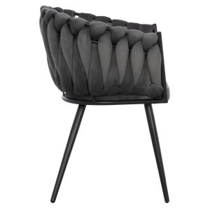 Chair Luanda Vivian gray plush Hm8741,01 60x54x78
