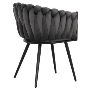 Chair Luanda Vivian gray plush Hm8741,01 60x54x78