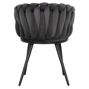 Chair Luanda Vivian gray plush Hm8741,01 60x54x78