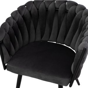 Chair Luanda Vivian gray plush Hm8741,01 60x54x78