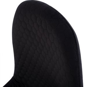 Lucille chair Hm8552,04 made of black velvet with metal frame 45x56x81