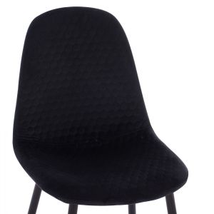 Lucille chair Hm8552,04 made of black velvet with metal frame 45x56x81