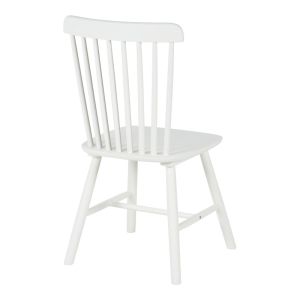 Melia chair made of rubber wood in white 45x51x87cm