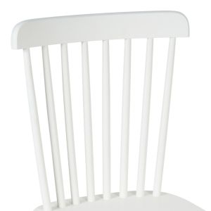 Melia chair made of rubber wood in white 45x51x87cm