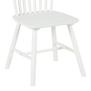 Melia chair made of rubber wood in white 45x51x87cm