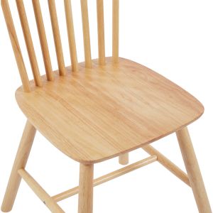 Melia chair made of rubber wood in natural color 45x51x87cm