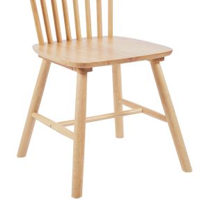 Melia chair made of rubber wood in natural color 45x51x87cm