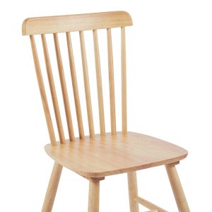 Melia chair made of rubber wood in natural color 45x51x87cm