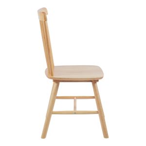 Melia chair made of rubber wood in natural color 45x51x87cm